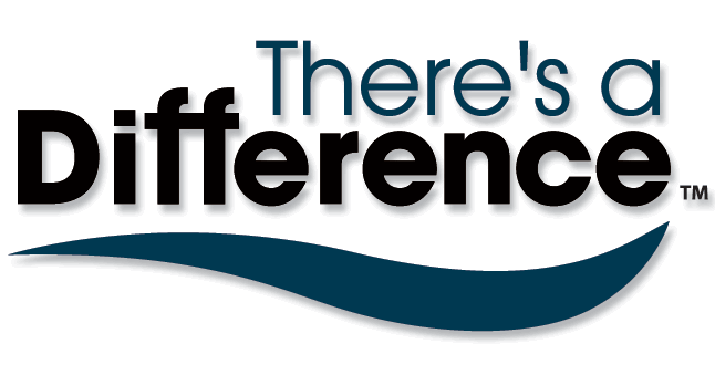 Theres a difference logo white.GIF