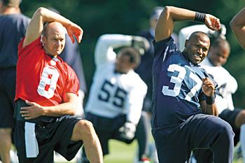 Quarterback Matt Hasselbeck and Running back Shaun Alexander of