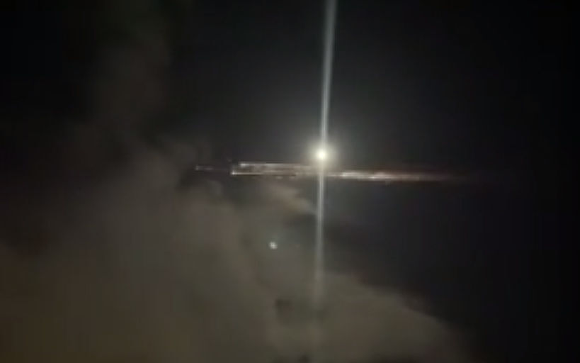 Local residents capture video of SpaceX rocket debris as it lights up