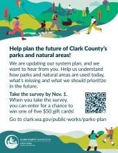 Community invited to share what they like about county parks, what they want to see improved, via online survey open through Nov. 1