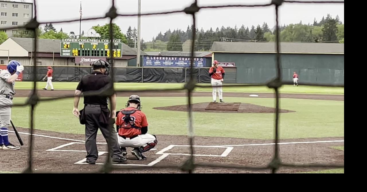 Lower Columbia's Quinn Hubbs throws a strike