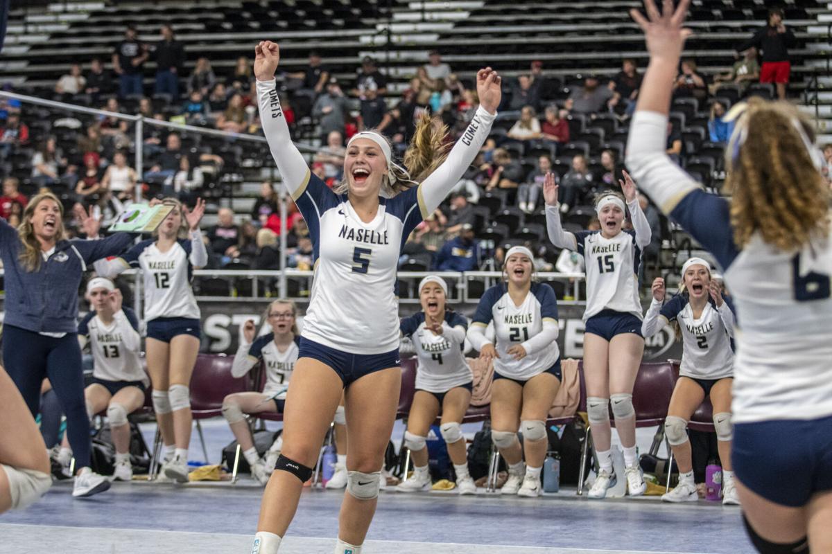 1B High School Volleyball Naselle fends off Mary Walker to nab third