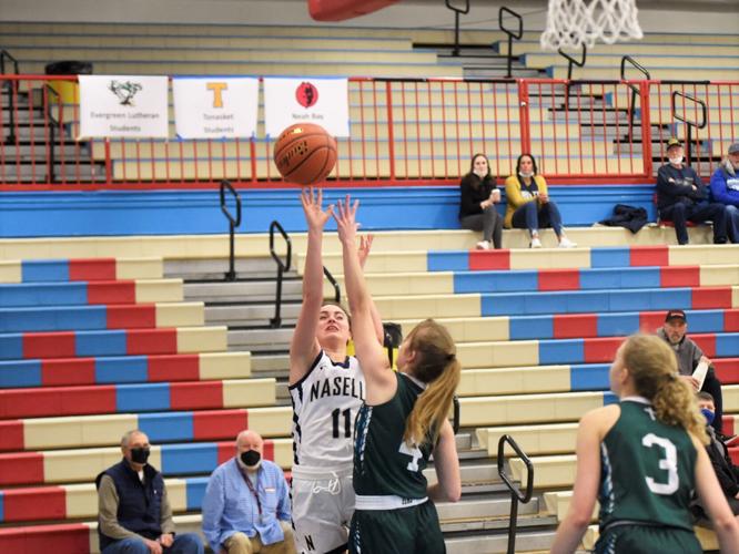 1B Girls Regional Basketball Naselle rolls on to Spokane with blowout