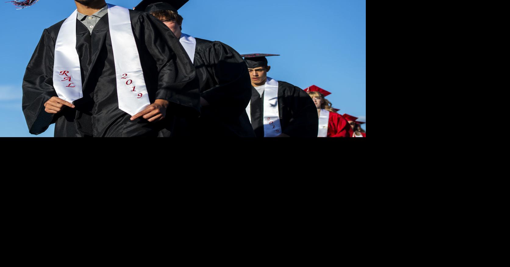 R.A. Long graduates with high numbers