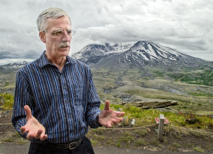 Visitors gather at Johnston Ridge Observatory to remember Mount St ...