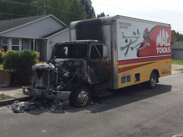 Tool truck fire
