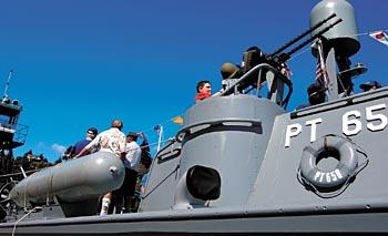 Historic PT boat visits Cathlamet