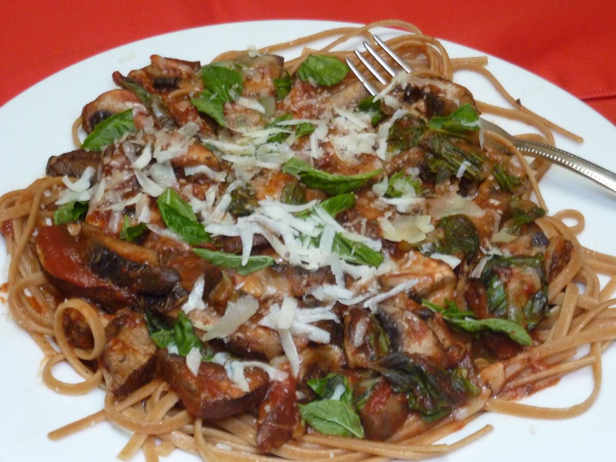 Portobello Parmesan is a robust dish