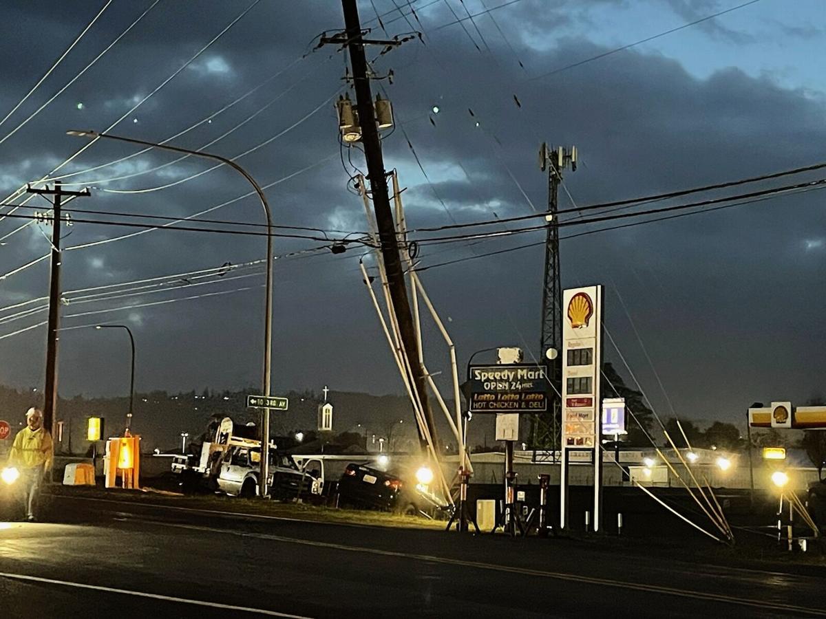 Car crashes into Longview electric pole Monday, causing outage