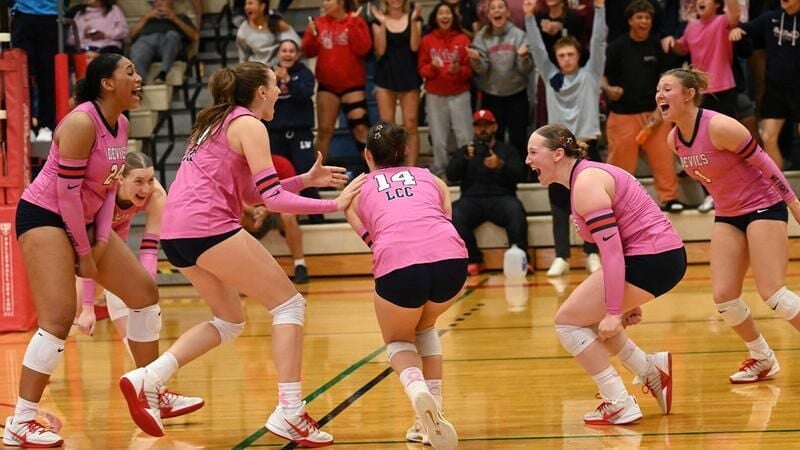 LCC Rallies to Defeat Highline in Three Sets