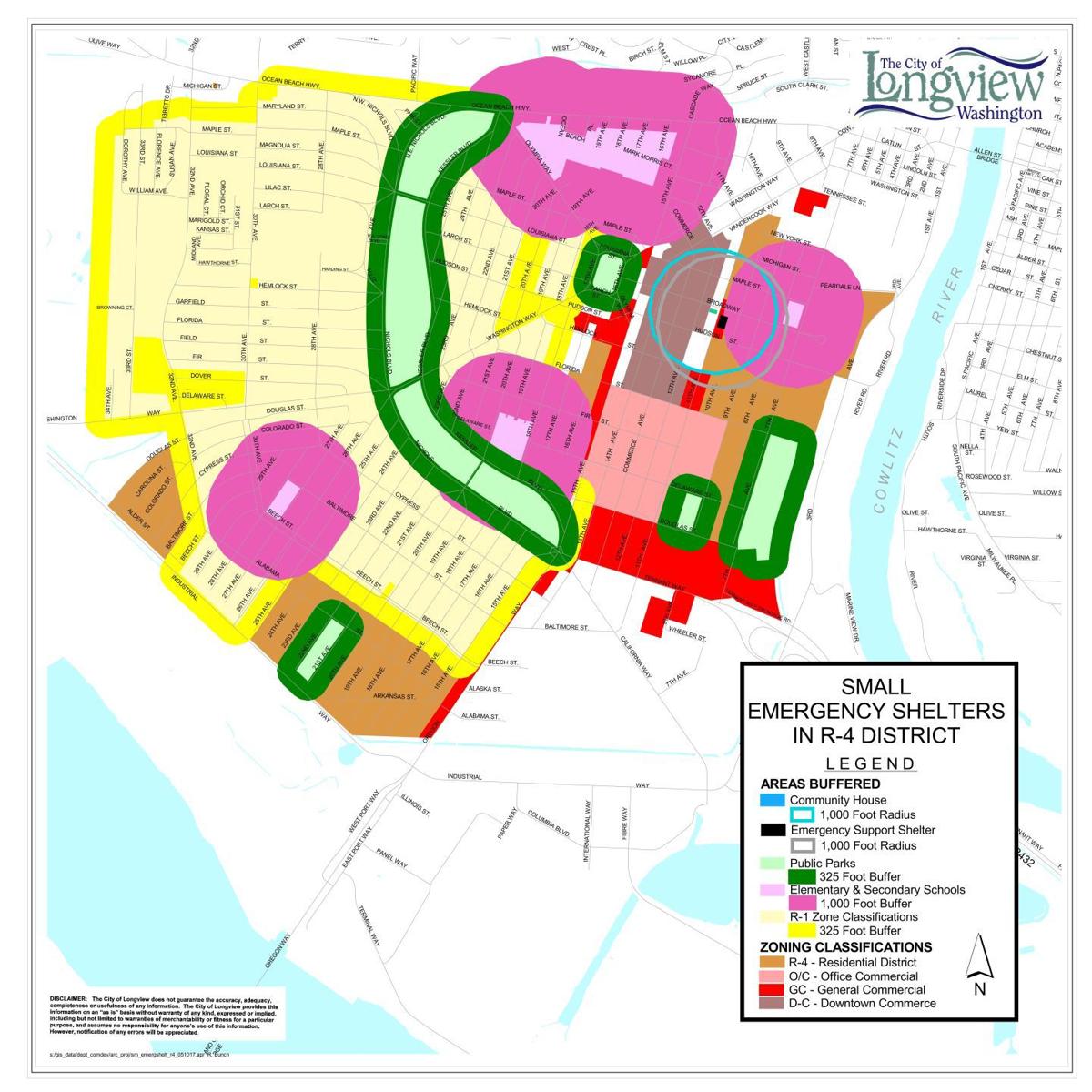 longview lake shelter map Longview S Shelter Zoning Proposal Gets Mixed Reviews Local Tdn Com longview lake shelter map