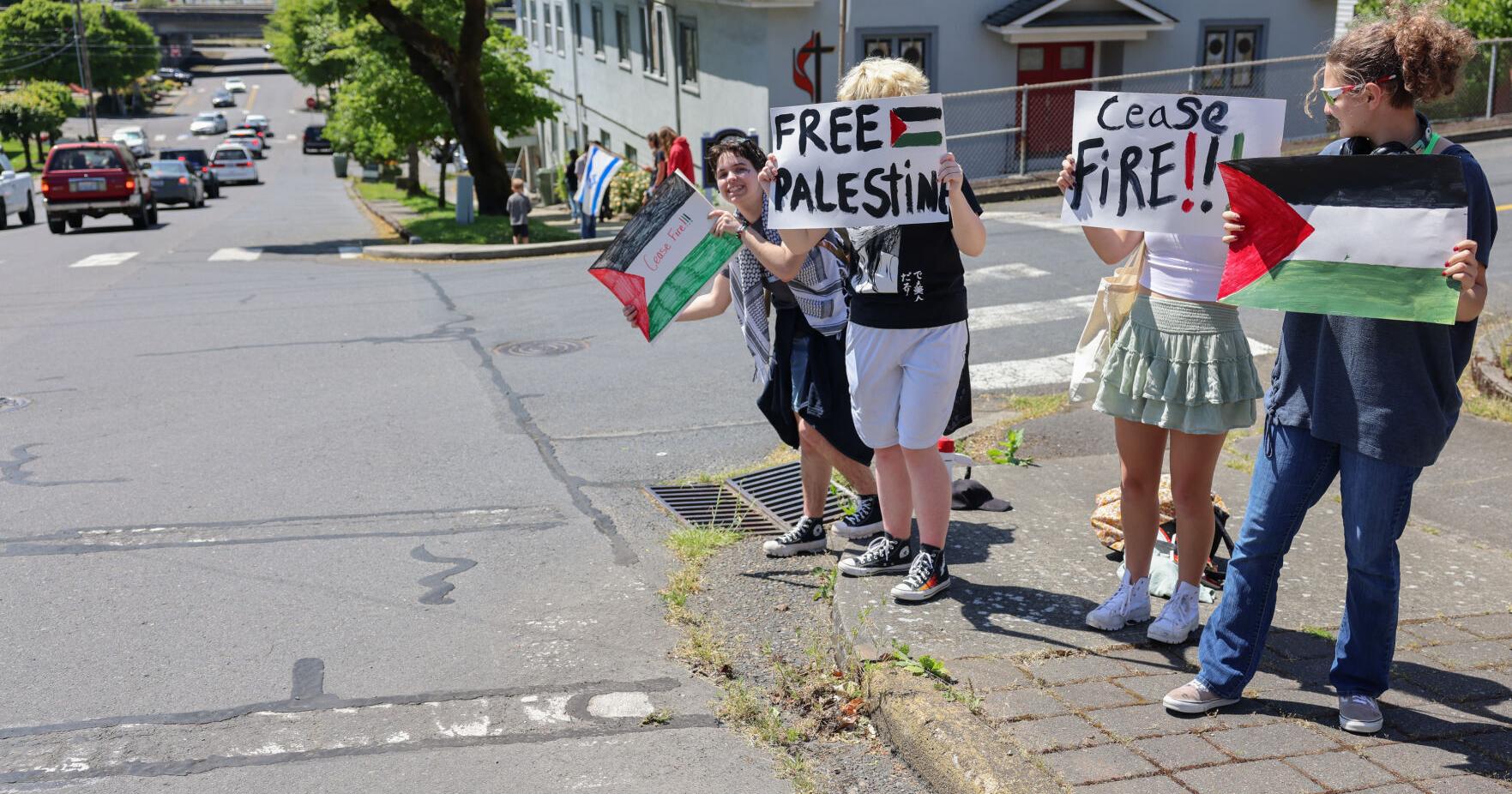 Four pro-Palestine students, one pro-Israel protest in Kalama - Vimarsana News