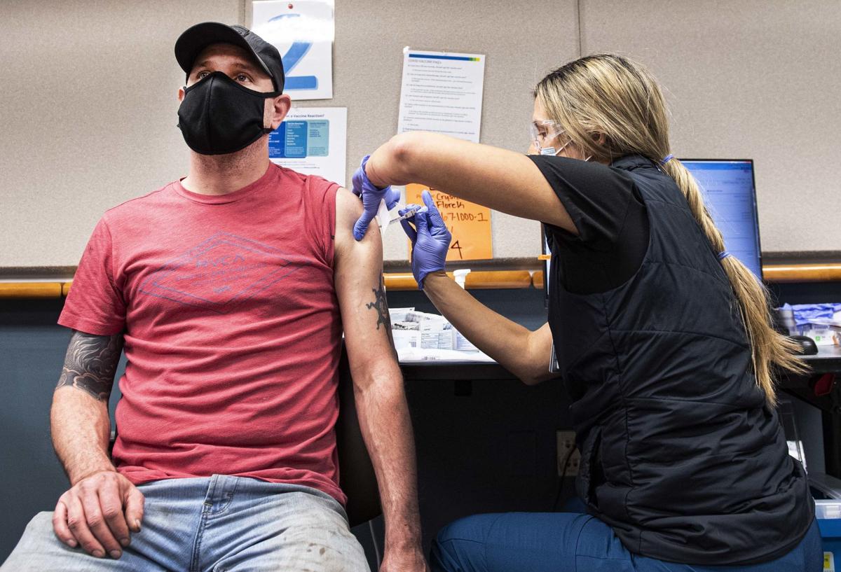Receiving vaccine at PeaceHealth