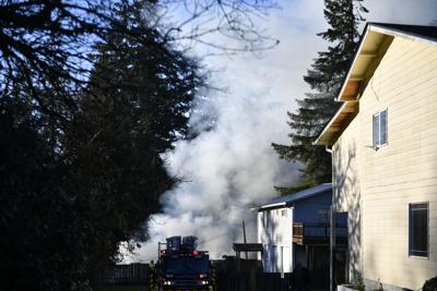 Shop catches fire in Longview
