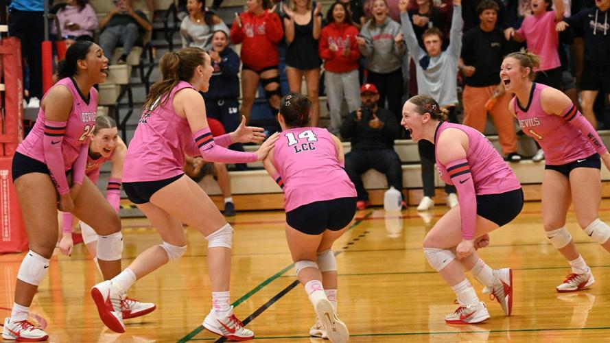 LCC Rallies to Defeat Highline in Three Sets