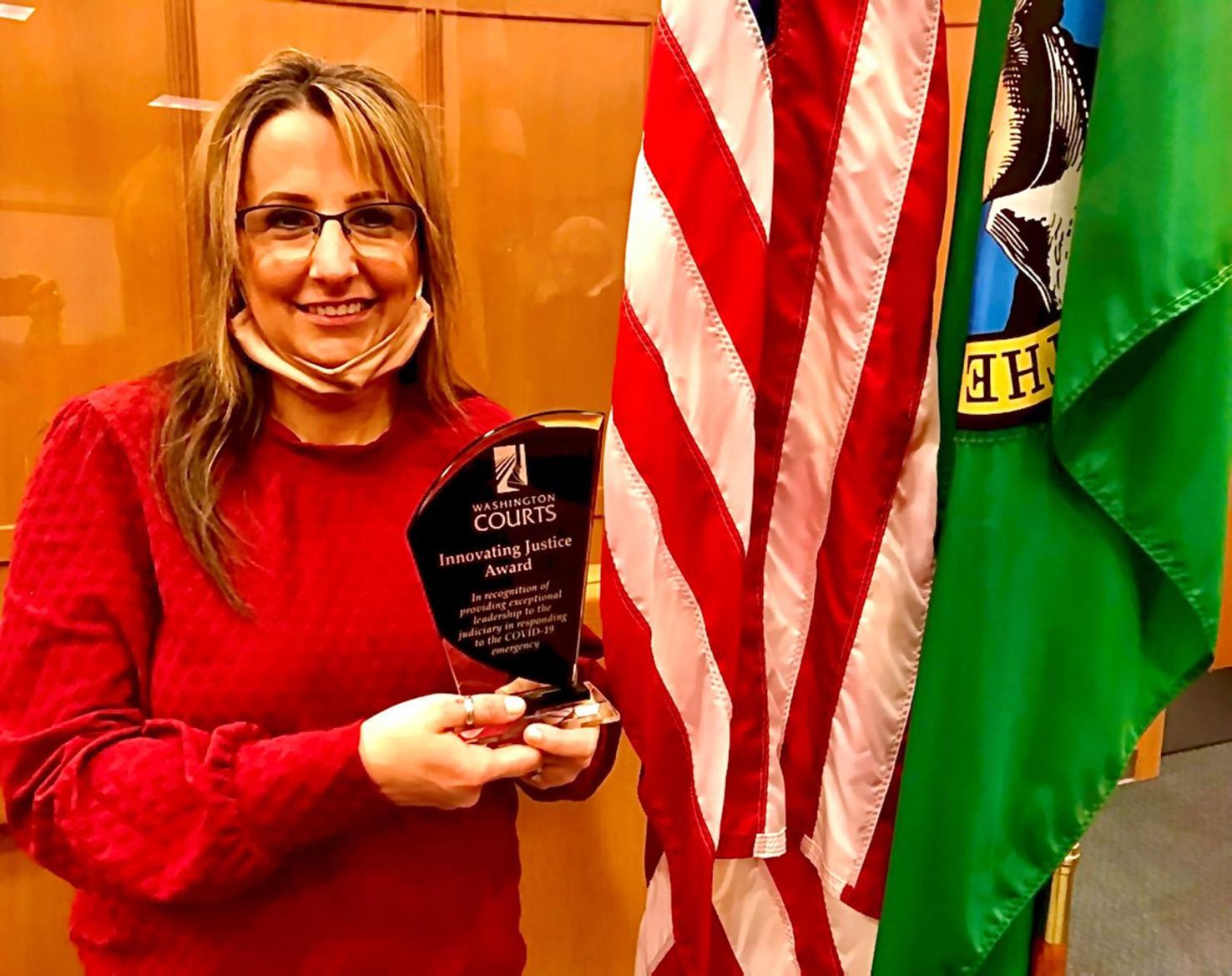 Wahkiakum County District Court administrator Kristy Hendrickson of
