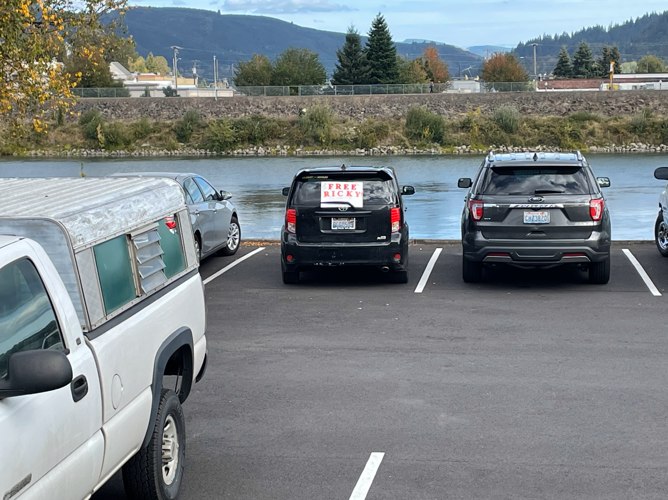 Supporters carry 'Free Ricky' signs at Castle Rock's man sentencing