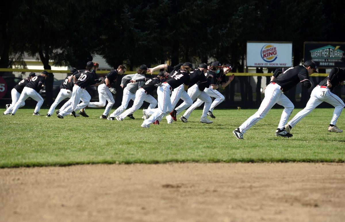 R.A. Long baseball players run