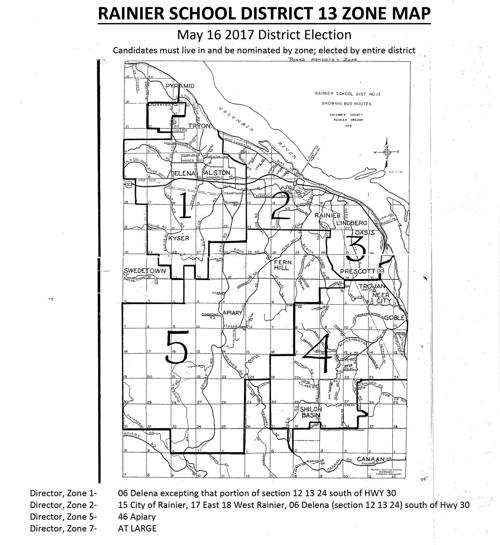Rainier School Board Zones