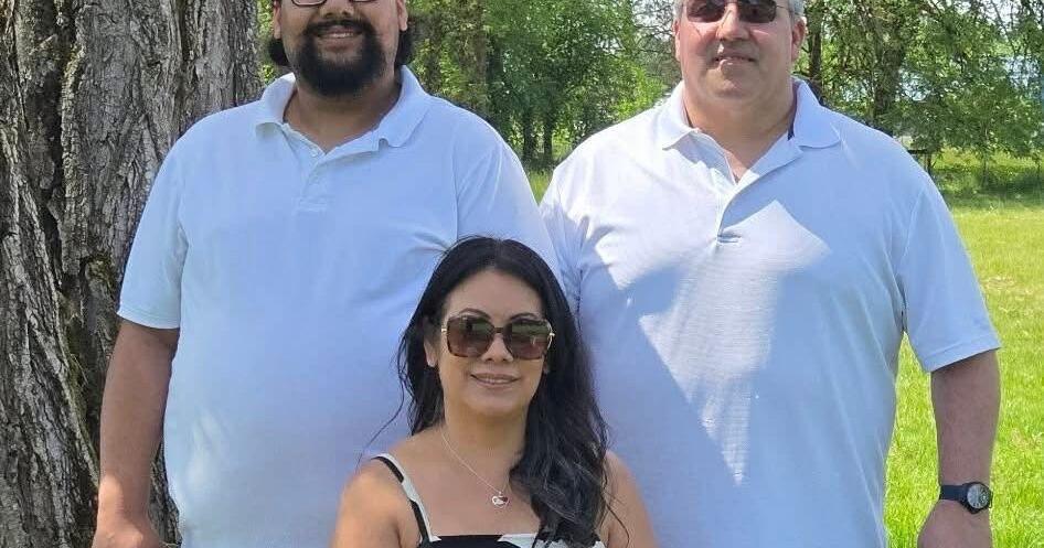Gilbert Bernal with his children