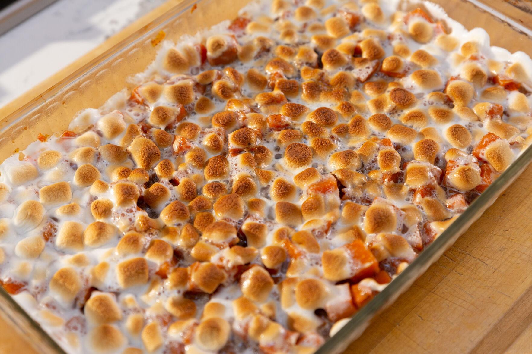 Everyone’s favorite seasonal side dish: Candied yams with marshmallows
