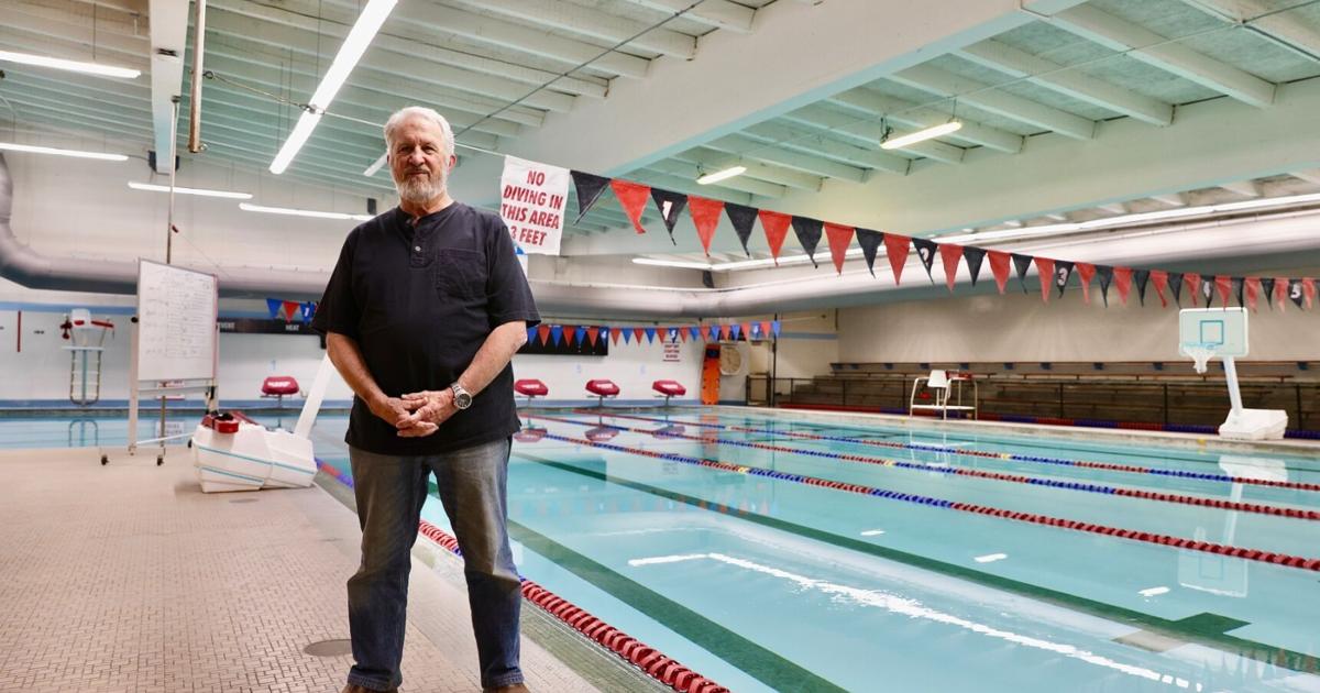 Mook Rhodenbaugh RA Long, Mark Morris boys and girls swim teams share coach
