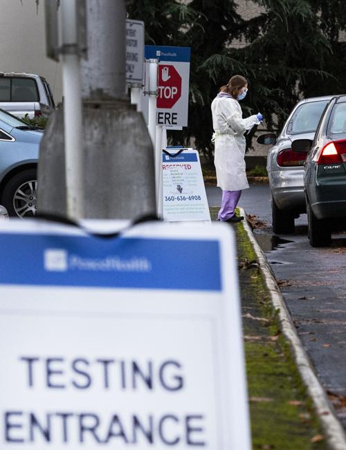 PeaceHealth drive-thru testing