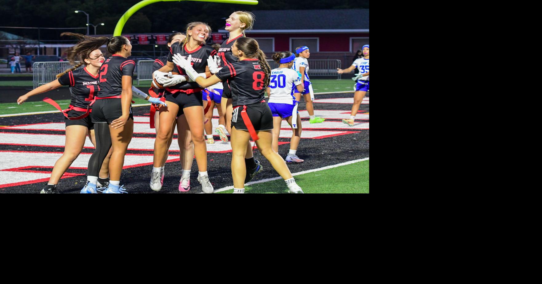 Maine South (Park Ridge, IL) hosts Taft (Chicago) in an IHSA flag football game on Monday, Aug. 24 in Park Ridge, Ill.