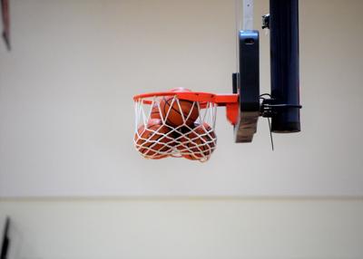 Stock basketball stuffed hoop