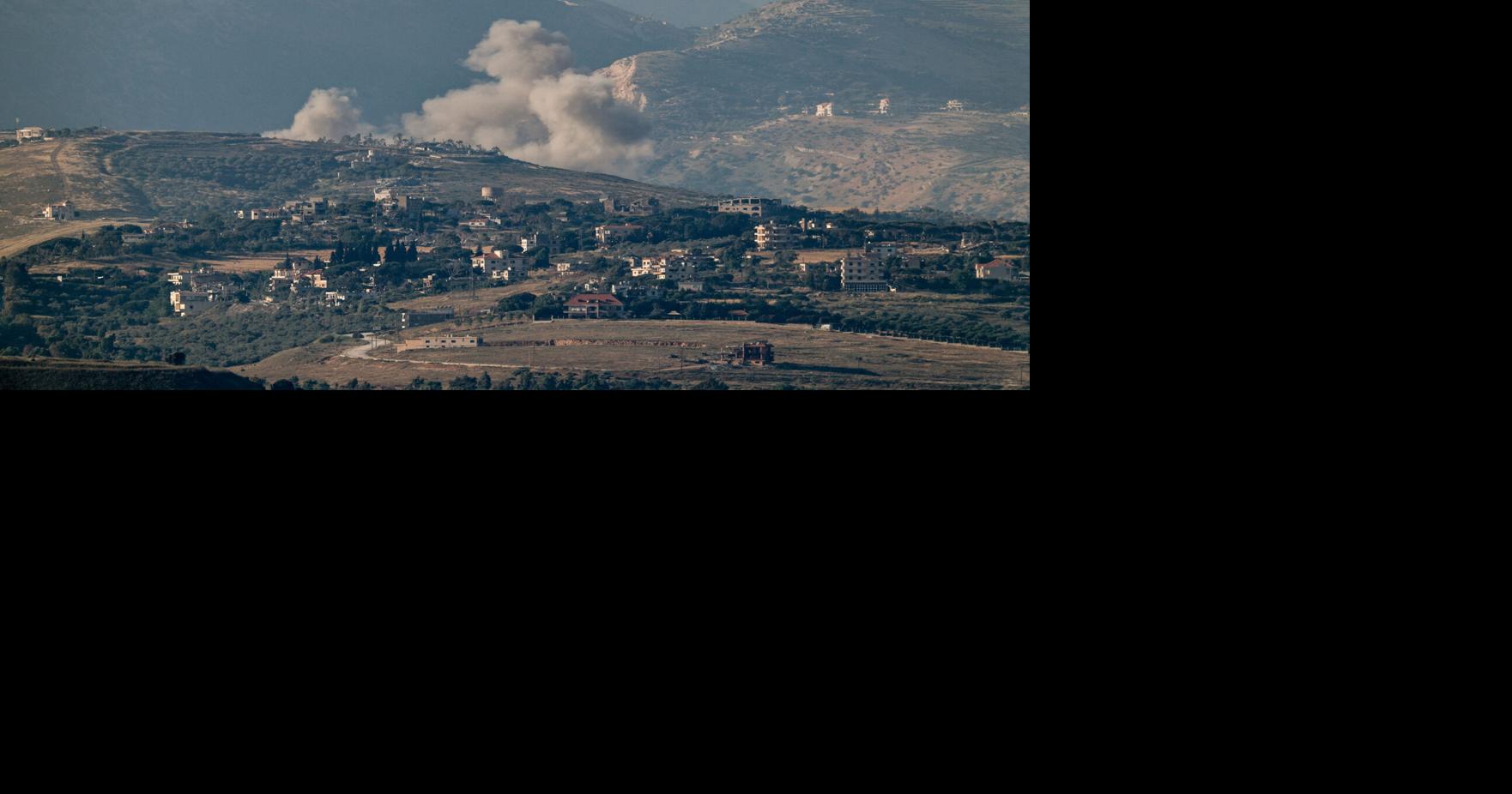Smoke rises in southern Lebanon following an airstrike, near the border with Israel