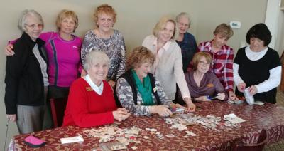 Villagers stamping for a cause