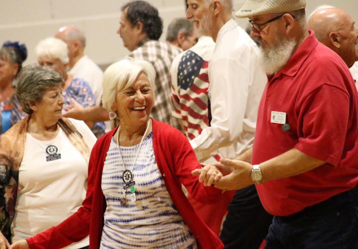 Square dancers celebrate the holiday