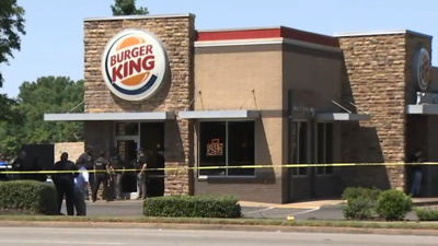 Burger King law enforcement scene