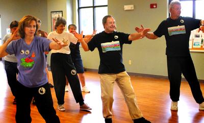 Tai chi practiced in the Village