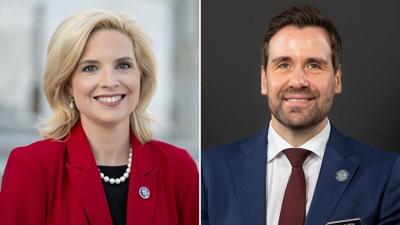 Iowa U.S. Senate candidates Ashley Hinson and Josh Turek