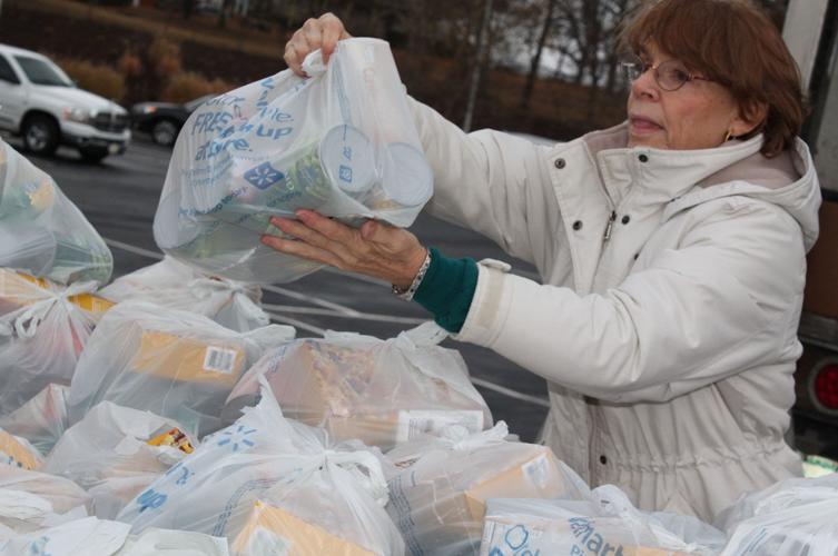 Baskets distributed for Thanksgiving