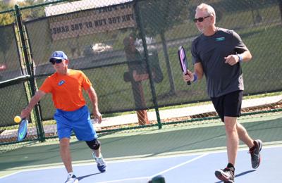 Veterans gather on pickleball court