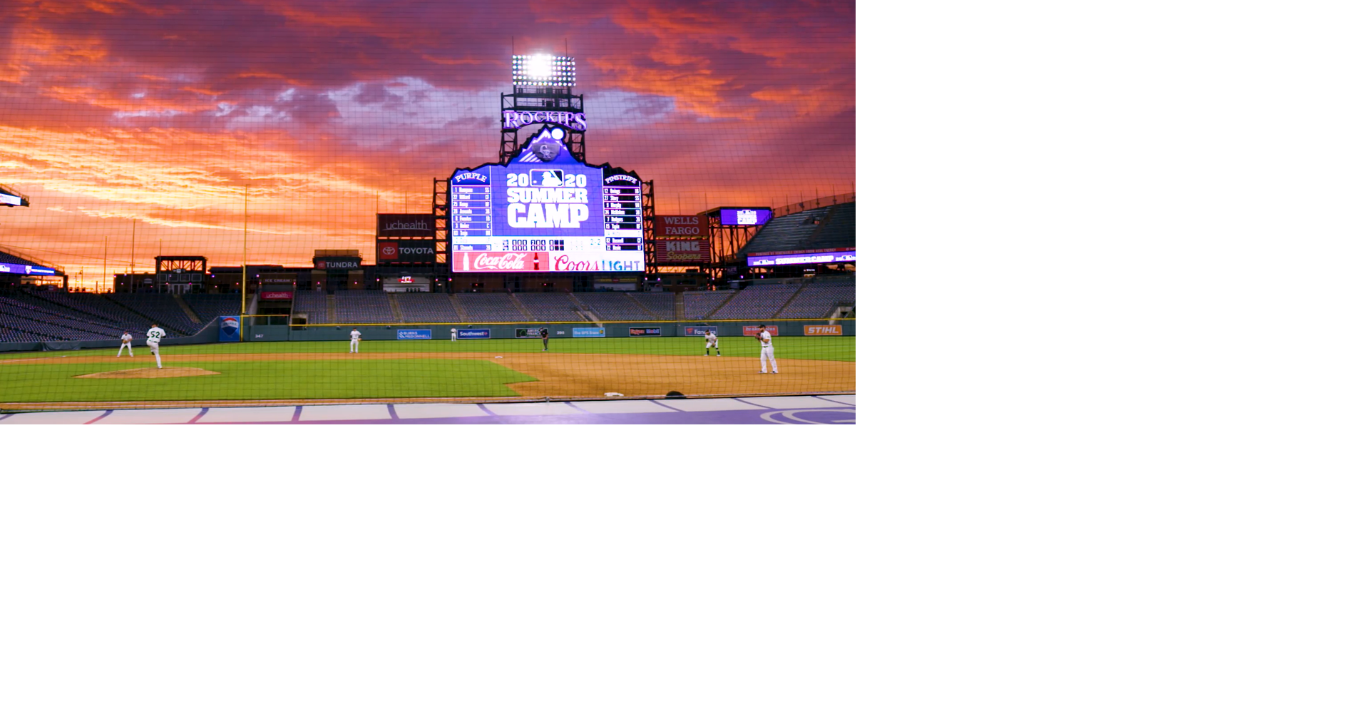 Sunset over Coors Field  Colorado rockies baseball, Colorado