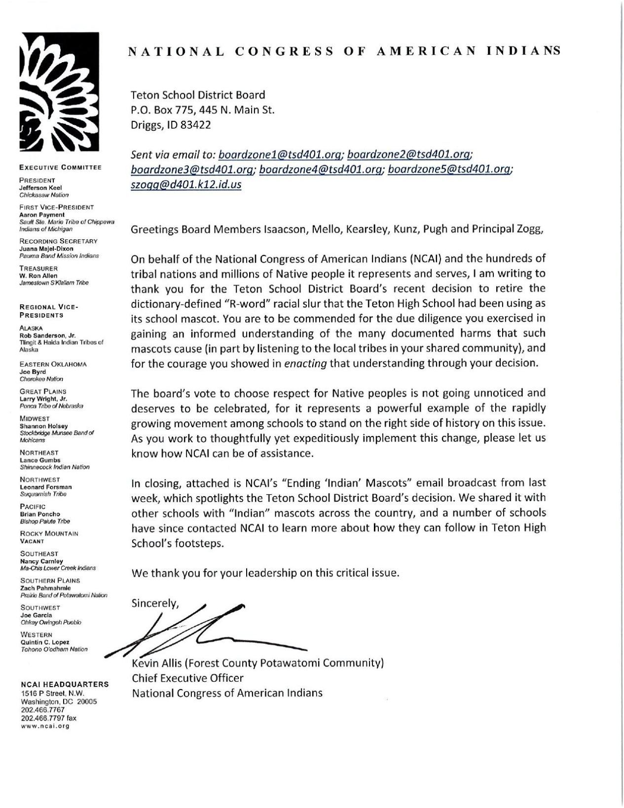 school board member issues public apology to tribe news letter of apology to school principal
