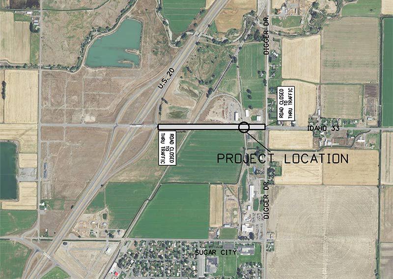 Construction to close Idaho 33 north of Sugar City May 10-12 | News | tetonvalleynews.net