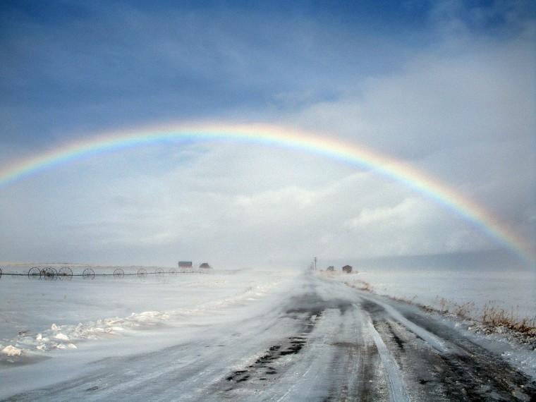 Winter rainbow