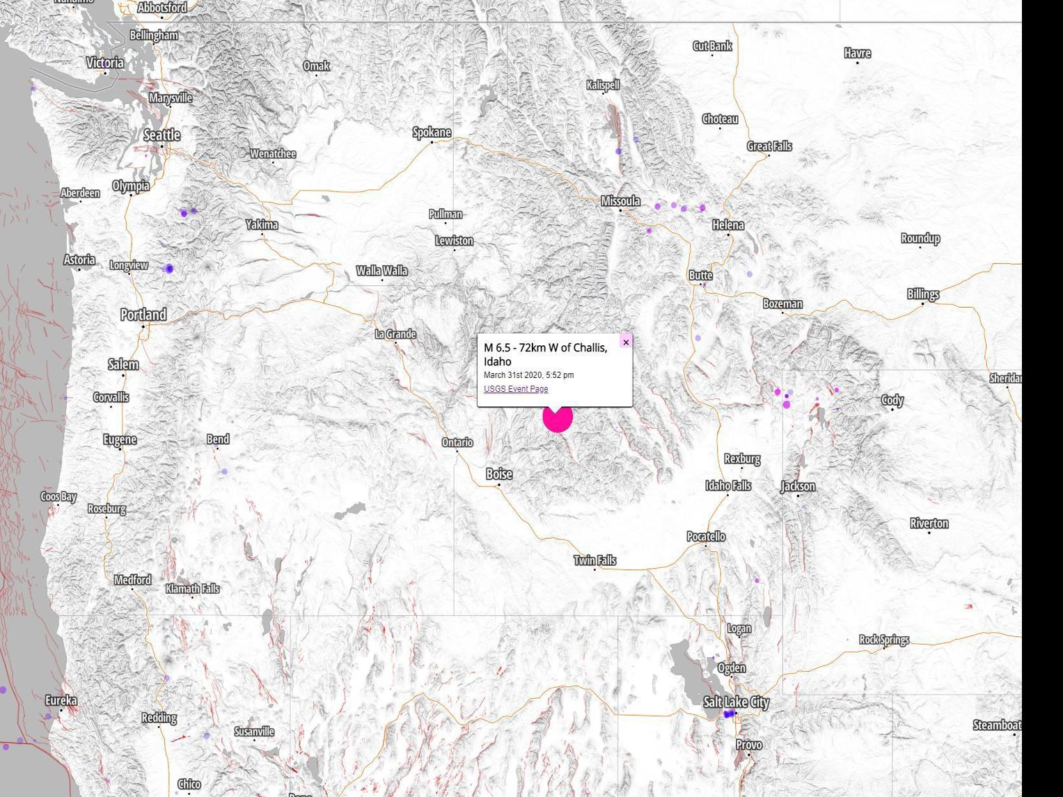 6 5 Magnitude Earthquake Strikes Central Idaho News