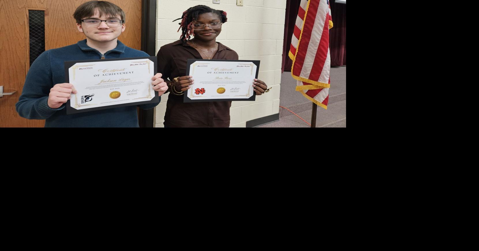 Students take center stage as Davidson County school board honors achievements