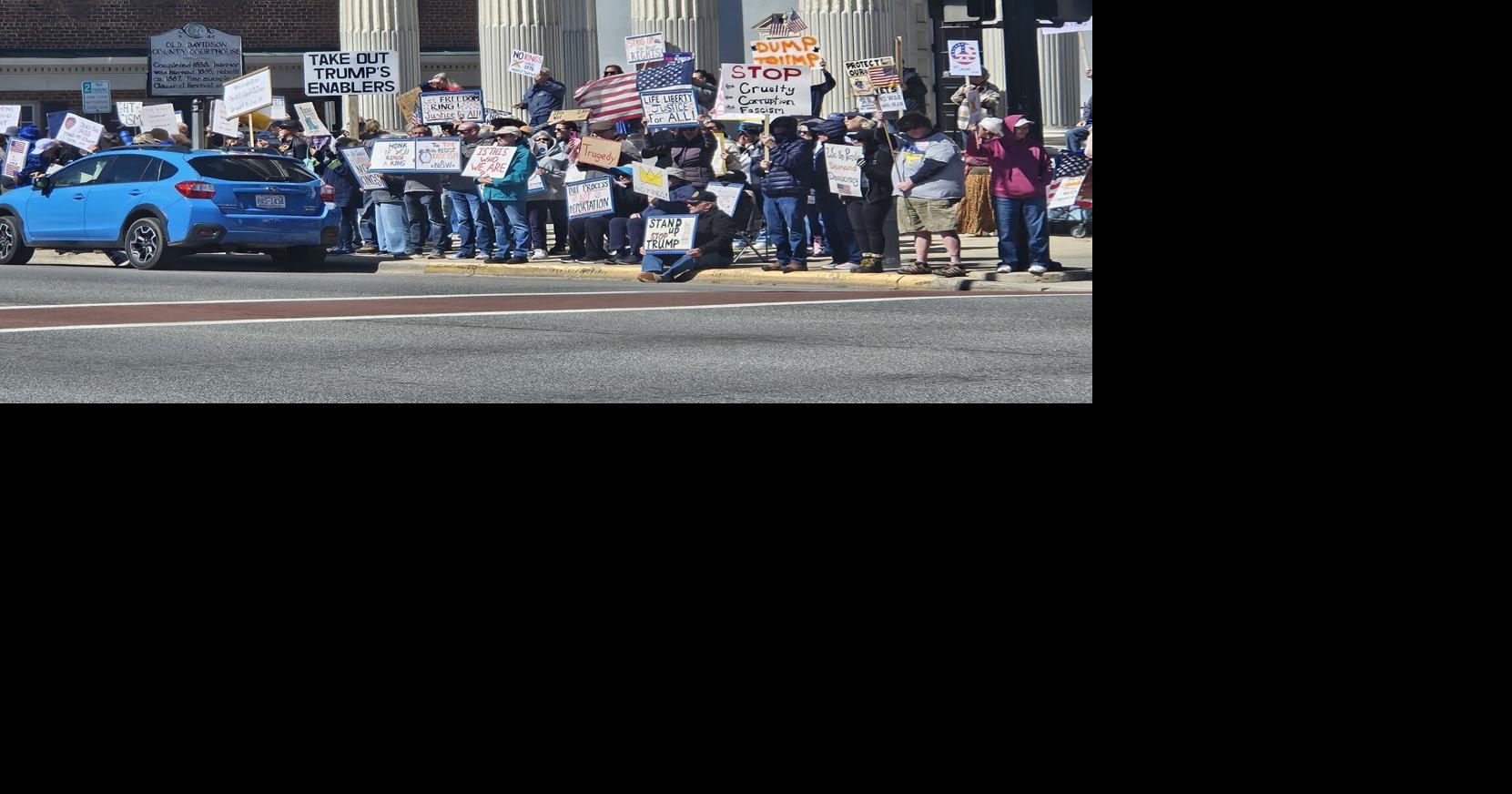 No Kings Day draws 200 protesters in Lexington | Local News | the ...