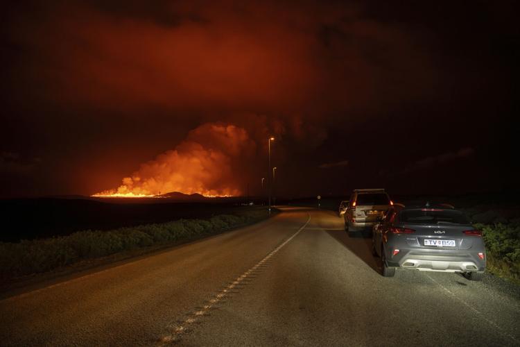 An Iceland volcano erupts again but spares the nearby town of Grindavik