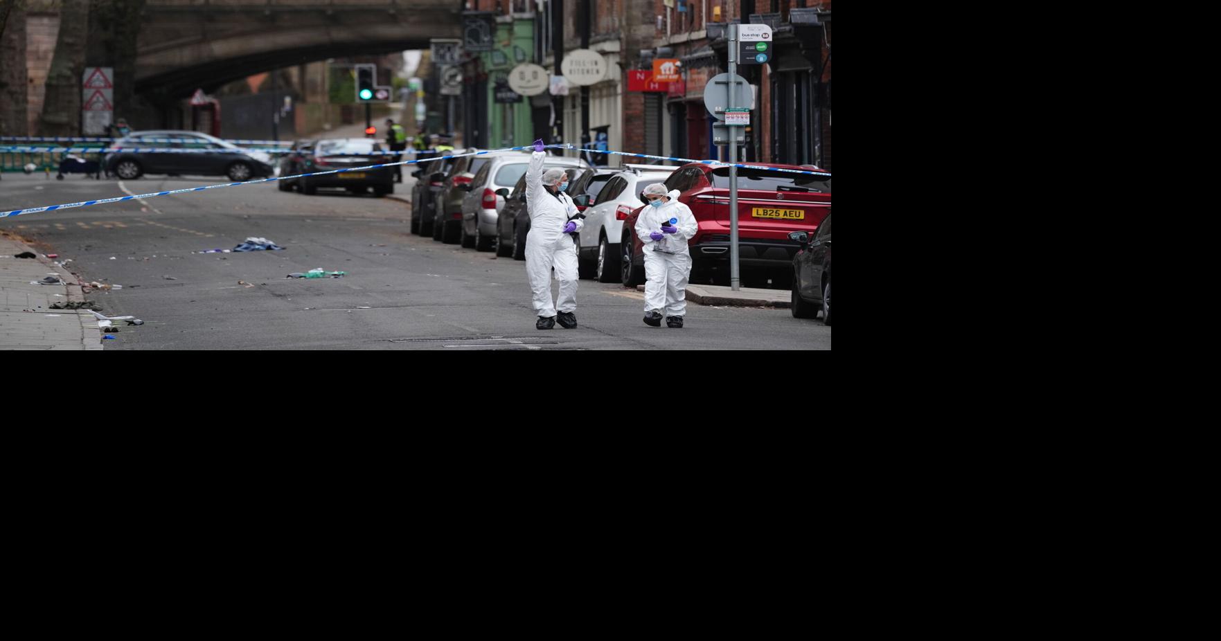 UK police arrest a man after a car hits pedestrians in the English city of Derby, injuring 7