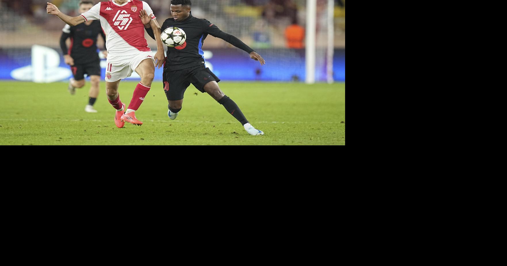 Monaco signs former teen prodigy Fati on season's loan from Barcelona