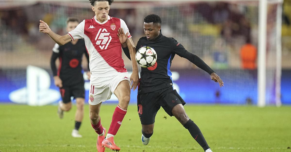 Monaco signs former teen prodigy Fati on season's loan from Barcelona