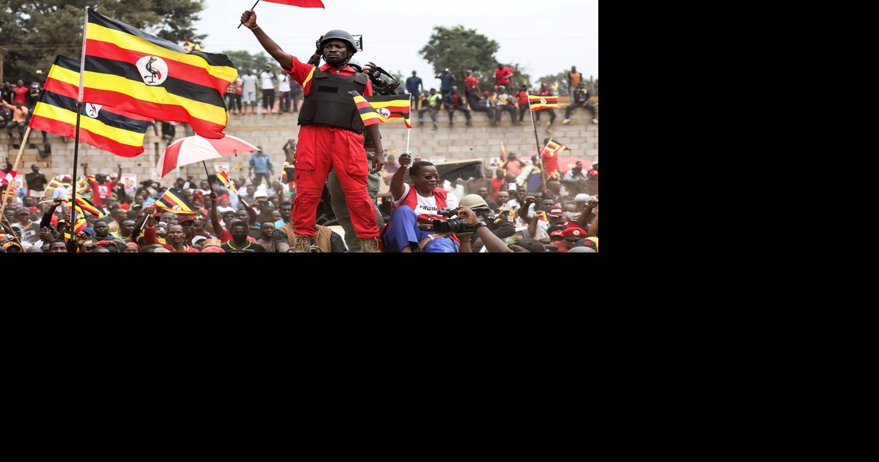 Photos show opposition leader Bobi Wine campaigning ahead of Uganda's presidential election