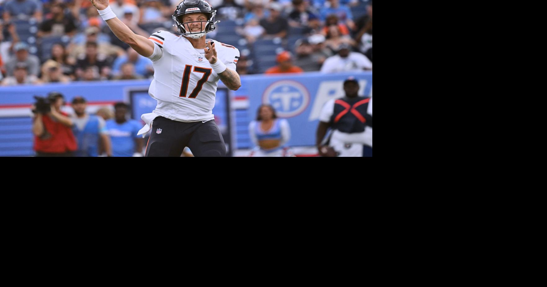 Tyson Bagent sparks the Bears with a 97-yard opening TD to wrap preseason with win over Titans By TERESA M. WALKER - AP Pro Football Writer Aug 29, 2026 14 mins ago